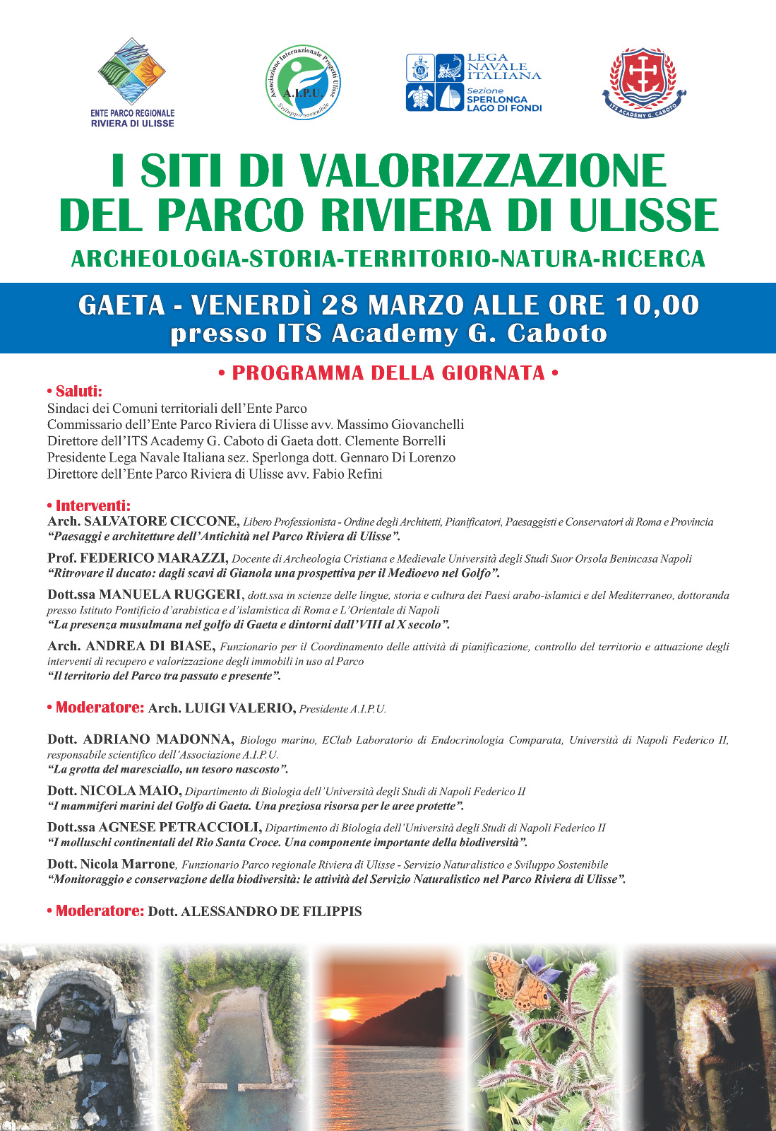 siti di valorizzazione del Parco Riviera d'Ulisse